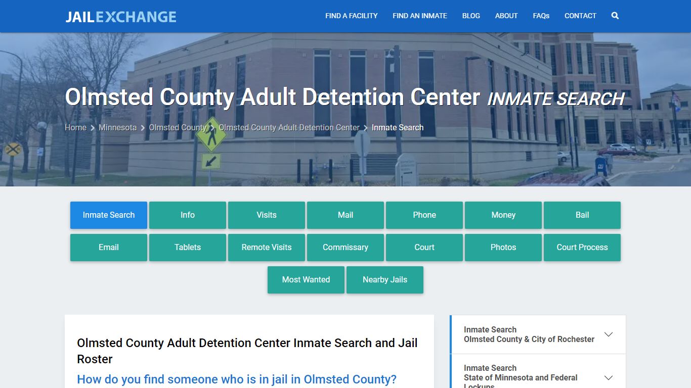 Olmsted County Adult Detention Center Inmate Search - Jail Exchange